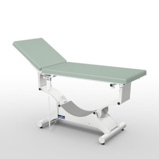 Divan d'examen électrique Promotal QUEST sur patins, sellerie plate 65 cm