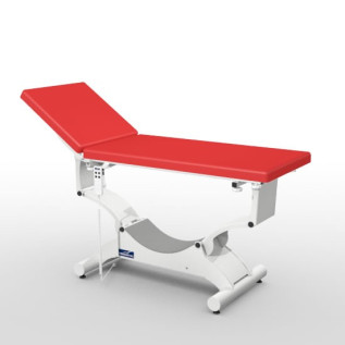 Divan d'examen électrique Promotal QUEST déclive proclive sur patins sellerie plate 65 cm