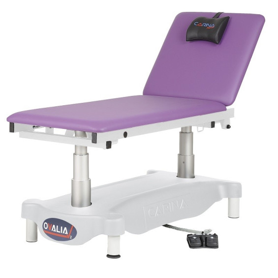 Divan Carina Ovalia V2 électrique sur patins à commande par pédale (têtière ergonomique en option).