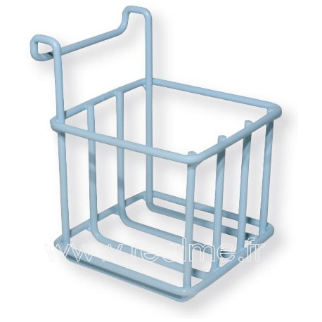 Panier pour flacon 80x80x80mm pour rail mural medical