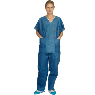 Pyjama bloc operatoire jetable usage unique non tissé - tenue de bloc operatoire