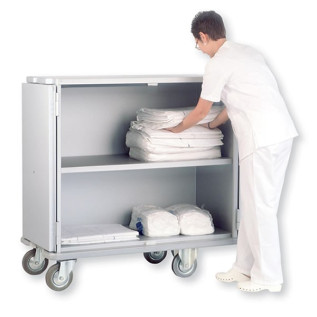 Armoire de transport du linge propre 2 étagères (883 L)