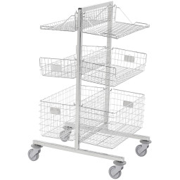Chariot modulaire de stérilisation 2 faces 6 niveaux avec accessoires (vendus séparément)