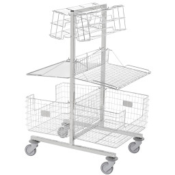 Chariot modulaire de stérilisation 2 faces 6 niveaux avec accessoires (vendus séparément)