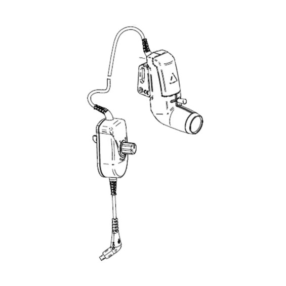 Dessin technique du bloc d'éclairage pour lampe frontale ML 4 HeadLight HEINE