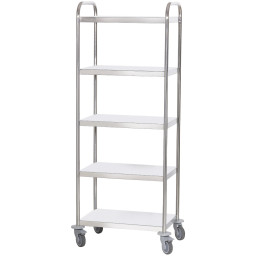 Chariot vidéo 5 plateaux inox