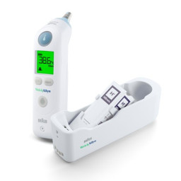 Thermomètre ThermoScan PRO 6000 à piles avec Embase Courte et  20 protections de sonde
