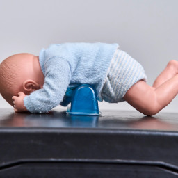 Positionneur à fond plat pédiatrique en gel Klinigel™ en situation