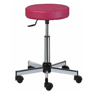 Tabouret  Carina 4001 CHR piétement chromé sur roulettes