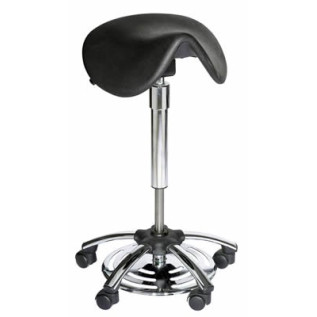 Tabouret selle ergonomique réglable au pied