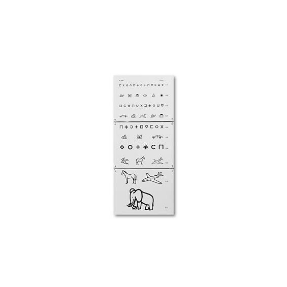 Echelle optométrique murale : Test pour enfants lecture directe à 5 m