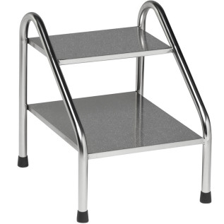 Marchepied medical 2 marches acier inox
