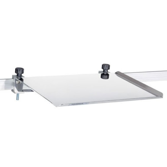Tablette pour rail médical standard 450x300 mm en Inox