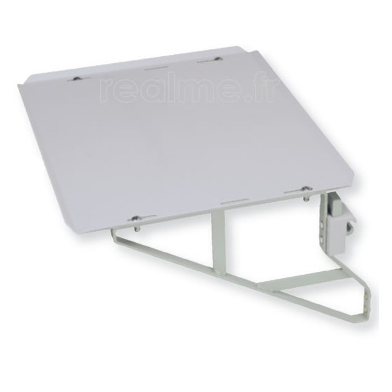 Tablette rail médical 500x400 mm acier rilsanisé avec équerres renforcées