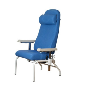 Fauteuil de repos CAYEUX version dossier fixe présenté ici avec le coussin de tête (option)