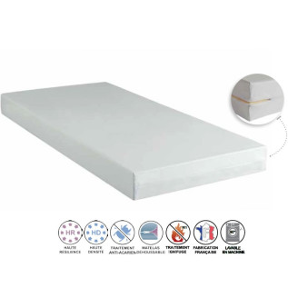 Matelas Collectivité SATIN HR 35 Blanc